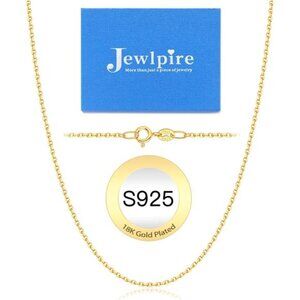 1.1mm Cable Chain Necklace Upgraded Spring-Ring Clasp - Thin & Sturdy